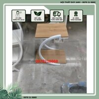 Kệ hoa 2 tầng mặt ván MDF chống trầy, khung sắt sơn Epoxy 2 thành phần màu trắng