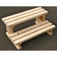kệ hoa bậc thang 2 tầng gỗ thông pallet . kệ sen đá
