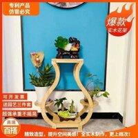 kệ hoa phòng khách chậu hoa giá trong nhà ban công nhiều tầng giá đặc biệt cho gia đình rắn gỗ lưới đỏ pho