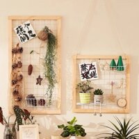 Kệ Hoa Treo Tường Lưới Gỗ Rắn Treo Tường Cây Xanh Treo Tường Treo Tường Ban Công Sân Vườn Trang Trí Lỗ Treo