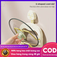 Kệ hút treo tường, giá đỡ nắp nồi và chảo, dụng cụ sắp xếp đầu nồi, dụng cụ sắp xếp tường sóng