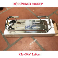 KỆ INOX 1 TẦNG TREO TƯỜNG NHÀ TẮM, KỆ THẲNG INOX 304 ĐẸP SÁNG BÓNG GIÁ RẺ