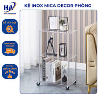 Kệ inox 3 & 4 tầng để đồ nhà tắm, phòng khách, phòng ngủ kệ để cốc uống nước decor bền đẹp chắc chắn