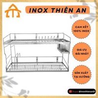 Kệ INOX 304 100% Đa Năng Trong Treo Tường 2 Tầng, dùng để úp chén bát trong nhà bếp