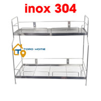 Kệ inox 304 đa năng 2 tầng chân đứng GV-03 Toro Home, giá để đồ phòng tắm, kệ gia vị nhà bếp, Cam kết inox Chuẩn 304