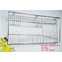 Kệ Inox 304 Vít 1 Tầng Ly Chén Bát La KT 28x50cm