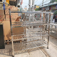 Kệ Inox 4 Tầng Bền Đẹp Dễ Vệ Sinh