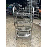 KỆ INOX 4 TẦNG-QUA SỬ DỤNG