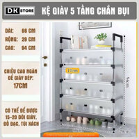 Kệ Inox 5 Tầng Có Vách Ngăn Chắn Bụi, Giá Inox Để Giày Dép 5 Tầng Có Nắp Đậy, Tủ Giày Thế Hệ Mới