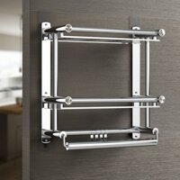 Kệ inox dán tường 3 tầng treo khăn, để đồ nhà tắm, kệ treo khăn nhà tắm, giá để đồ nhà tắm, giá treo khăn để đồ nhà tắm