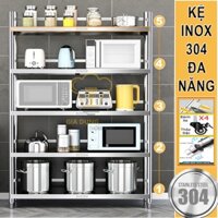 Kệ Inox Để Đồ Đa Năng Inox 304, Kệ Inox Nhà Bếp 3-5 Tầng, Kệ Lò Vi Sóng Nồi Cơm Tiện Ích MKS040