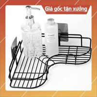 Kệ inox đen- treo góc tường dễ dàng lắp đặt phòng tắm, nhà bếp, Kệ tam giác để đồ nhà tắm nhà bếp không cần khoan vít