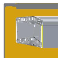 Kệ inox góc hai tầng  Caesar ST849 kích thước dài 250mm  rộng 250mm  cao 330mm