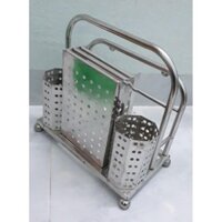 Kệ inox ống để dao thớt