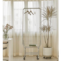 Kệ inox treo đồ/ livestream/ trang trí có bánh xe đẩy phong cách hàn quốc