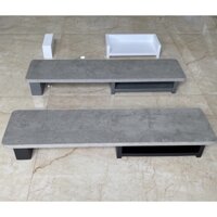 Kệ Kê Màn Hình Gỗ MDF Xám Xi Măng, Kệ Laptop Đa Năng Để Bàn Giúp Cải Thiện Tư Thế