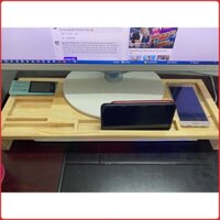 Kệ Kê Màn Hình, Kệ Để Laptop, Kê Máy Làm Bằng Gỗ Thông Tự Nhiên