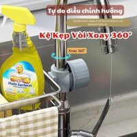 Kệ Kẹp Vòi Rửa Bát Voi.Baby Chất Liệu Nhôm Không Gỉ Xoay 360 Độ Tiện Dụng Dễ Dàng Tháo Rửa 1 Kệ 2 kệ đôi