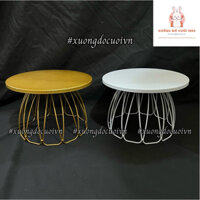 Kệ Khay Bánh Gato Chân Vòm Trắng/Vàng Gold Trang Trí Sinh Nhật, Khai Trương, Tiệc Buffet Teabreak