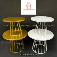 Kệ Khay Bánh Gato Trắng/Vàng Gold Trang Trí Sinh Nhật, Khai Trương Tiệc Buffet, Teabreak, Fingerfood