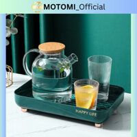 Kệ khay giá để cốc chén ly 1 tầng cao cấp nhựa PP dày dặn chắc chắn