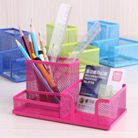 Kệ khay rổ lưới sắt, đựng bút, cắm bút viết Deli 9154. -