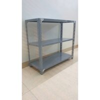 Kệ kho sắt v lỗ lắp ghép kích thước : Dài 100cm, Rộng 40cm, Cao 80cm, 100cm gồm 3 tầng