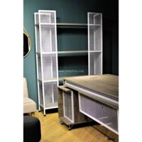 Kệ khung lưới sắt, kệ vách ngăn, kệ trang trí ván MFC An Cường phủ melamine K297