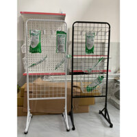 Kệ khung lưới treo đồ có chân đế hoặc gắn bánh xe cao 1m2 [HÀNG DÀY]