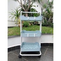 Kệ Khung Sắt Xe Đẩy Spa 3 Tầng Có Bánh Xe ,Kệ 3 Tầng Có Bánh Xe Cao Cấp Đại Vĩ