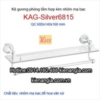 Kệ kiếng đế nhôm mạ bạc KAG-Silver6815