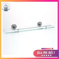 Kệ kính cường lực cao cấp, lan can inox 304 chân tròn K6603