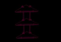 Kệ kính góc 3 tầng Rovely TH045