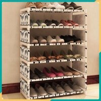 Kệ lắp ráp để giày dép 6 tầng hoạ tiết Bò sữa ☘️Green Home☘️