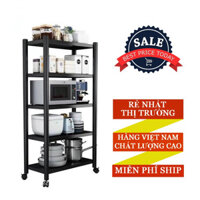 Kệ lò vi sóng 3-4 tầng ,có bánh xe, để đồ nhà bếp, xoong nồi, lò nướng, nồi chiên không dầu