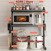Kệ Lò Vi Sóng 3 Tầng Tăng Giảm Chiều Cao Chiều Ngang, Kệ Để Đồ Nhà Bếp Đa Năng Thiết Kế Thông Minh