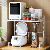 Kệ Lò Vi Sóng Điều Chỉnh Kích Thước Bằng Thép Sơn Tĩnh Điện, Để Nồi Cơm Điện, Nồi Chiên, Kệ Bếp Đa Năng