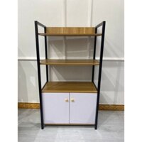 Kệ lò vi sóng, kệ bếp để lò nướng đa năng khung sắt có tủ chất liệu cao cấp gỗ MDF phủ Melamine ND21