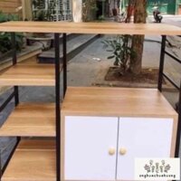 Kệ lò vi sóng kệ để lò nướng nhà bếp đa năng có ngăn tủ 70x78x30cm mới 2022