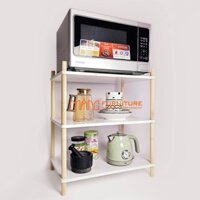 Kệ lò vi sóng kệ để lò nướng nhà bếp đa năng chân bằng gỗ tròn ván mdf phủ melamine siêu chắc chắn