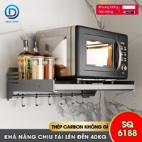 Kệ lò vi sóng, kệ gia vị kệ nhà bếp treo tường SQ-6188 thép carbon không rỉ