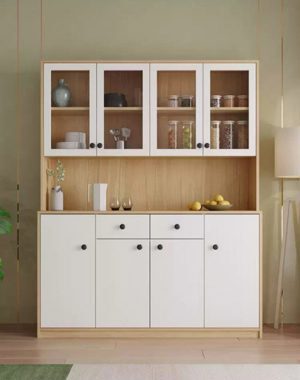 Kệ lò vi sóng khung sắt đợt gỗ KVS14