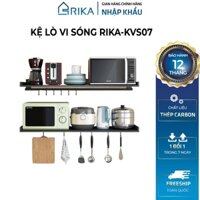Kệ Lò Vi Sóng Treo Tường RIKA KVS07 Nhiều Kích Thước Chất INOX 304 Sơn Đen Tĩnh Điện Hàng Nhập Khẩu Chính Hãng