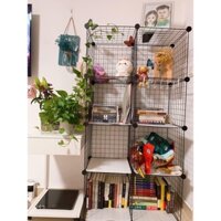 Kệ lưới sắt 6 ô (1 thanh treo tặng kèm đầy đủ phụ kiện lắm ghép)