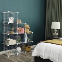 KỆ LƯỚI SẮT ĐA NĂNG 9 NGĂN BẬC THANG HÀNG LOẠI 1 (ĐEN, TRẮNG, HỒNG).