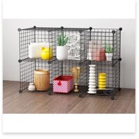 KỆ LƯỚI SẮT LẮP GHÉP ĐA NĂNG-6 ô