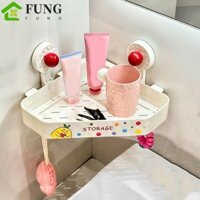 Kệ lưu trữ góc FUNG, Cốc hút treo tường bằng nhựa Giá lưu trữ tam giác, Giá để đồ phòng tắm có thể tháo rời thực tế Giá để đồ nhà bếp
