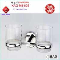 Kệ ly đôi Inox Bảo kệ ly Inox SUS304 KAG-M8-805