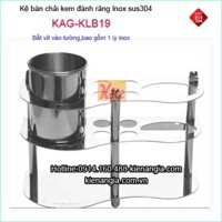 Kệ ly inox sus 304 phòng tắm KAG-KLB19