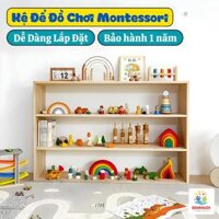 Kệ Mầm Non Montessori Đựng Đồ Chơi Cho Bé Bằng Gỗ Thông Tự Nhiên, Kệ Để Sách Vở Decor Trang Trí Nội Thất Phòng Học